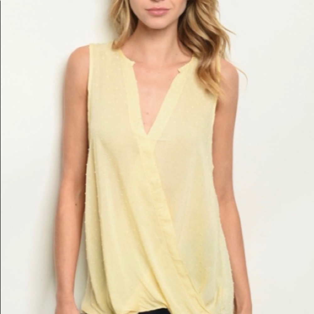 Yellow sleeveless top. S,M,L FINAL SALE MUST GO!